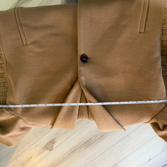 Quince Wool Cashmere Classic Single-Breasted Coat Caramel Tan Small NWT - Picture 5 of 6